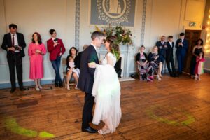 wedding couple dancing in photo by Beckenham photographer at Beckenham Place Mansion