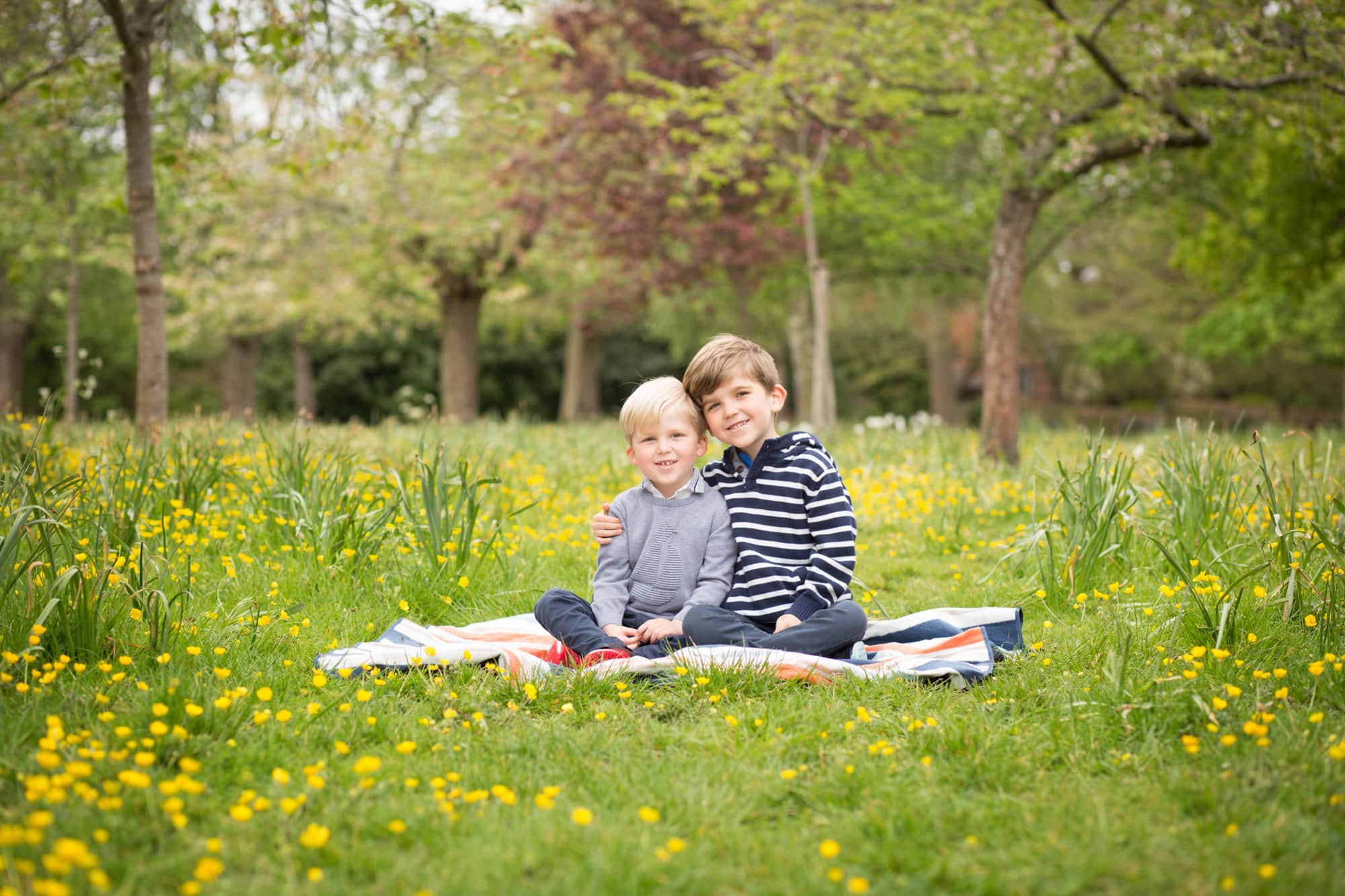 Brothers in Spring photo in Beckenham Kelsey Park taken by Bromley family photographer